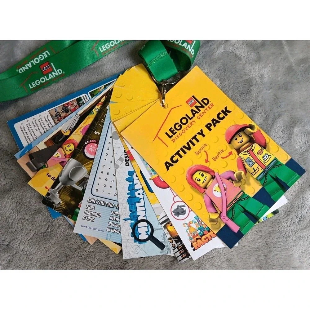 Lego Legoland‎ Discovery Center Activity Pack Green Lanyard Kids 2014 - Picture 3 of 6